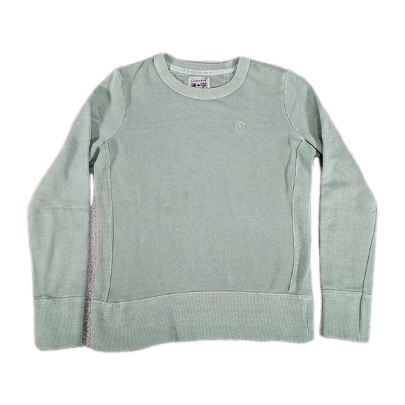 Vintage Converse Sweater Womens Large Mint Green Long Sleeve Pullover Sweatshirt - Picture 1 of 7